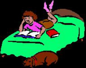 Reading on bed