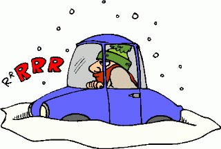 car in blizzard